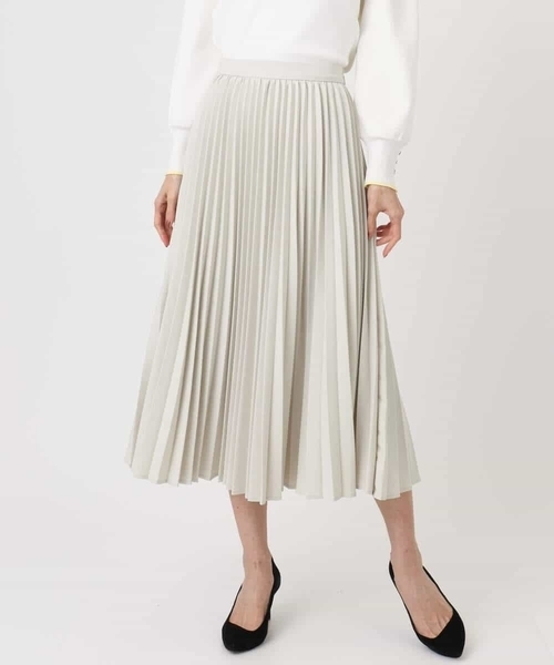 MK MICHEL KLEIN（エムケーミッシェルクラン）の「[洗える]プリーツデザインスカート（スカート・レディース・ネイビー/ベージュ・38）」の16枚目の写真