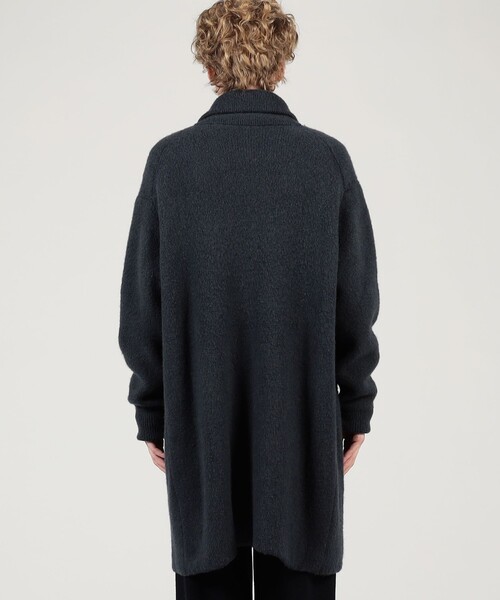 ウールカシミヤシルク ダブルブレステッド ニットコート（ニット