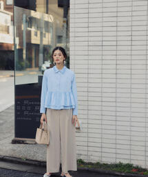 NATURAL BEAUTY BASIC | ◇ベルテッドタックワイドパンツ(その他パンツ)