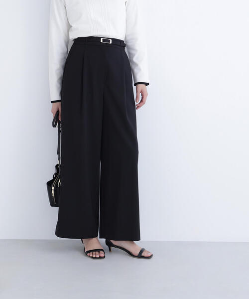 NATURAL BEAUTY BASIC(ナチュラルビューティーベーシック)の「◇ベルテッドタックワイドパンツ(その他パンツ・レディース・ピンク/ベージュ/ブラック・P/S/MEDIUM)」の9枚目の写真