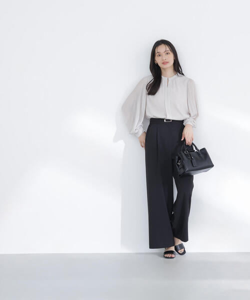 NATURAL BEAUTY BASIC(ナチュラルビューティーベーシック)の「◇ベルテッドタックワイドパンツ(その他パンツ・レディース・ピンク/ベージュ/ブラック・P/S/MEDIUM)」の13枚目の写真