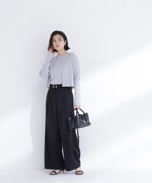 NATURAL BEAUTY BASIC(ナチュラルビューティーベーシック)の「◇ベルテッドタックワイドパンツ(その他パンツ・レディース・ピンク/ベージュ/ブラック・P/S/MEDIUM)」の15枚目の写真