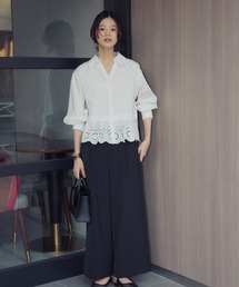 NATURAL BEAUTY BASIC | ◇ベルテッドタックワイドパンツ(その他パンツ)