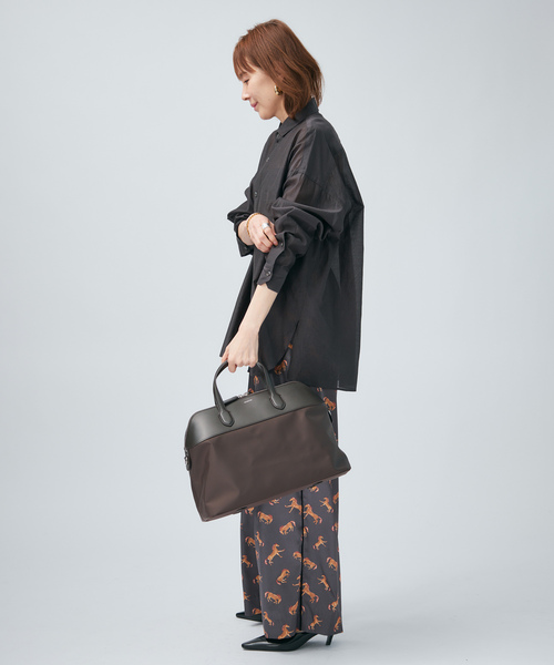 TICCA(ティッカ)の「TICCA ティッカ コットンシルクスクエアビッグシャツ uni 0261401113(シャツ/ブラウス・レディース・チャコールグレー/ホワイト・FREE)」の4枚目の写真