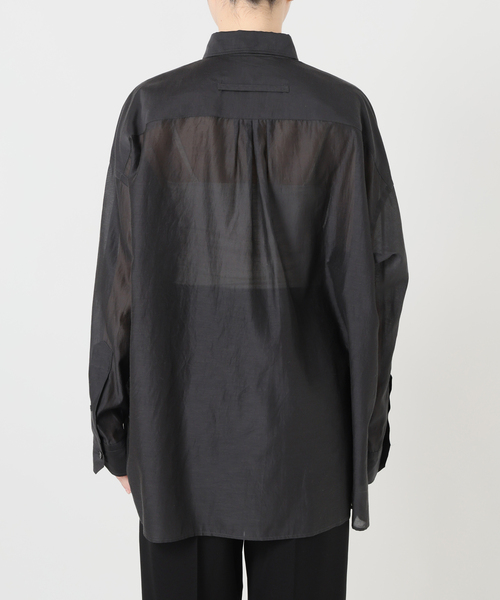 TICCA(ティッカ)の「TICCA ティッカ コットンシルクスクエアビッグシャツ uni 0261401113(シャツ/ブラウス・レディース・チャコールグレー/ホワイト・FREE)」の18枚目の写真