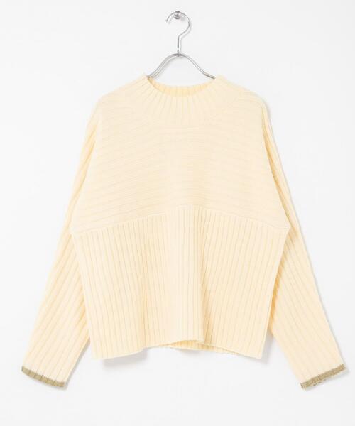 URBAN RESEARCH Sonny Label(アーバンリサーチサニーレーベル)の「ワイドリブ切替えニット(ニット/セーター・レディース・ピンク/オフホワイト/グレー/ブルー・FREE)」の12枚目の写真