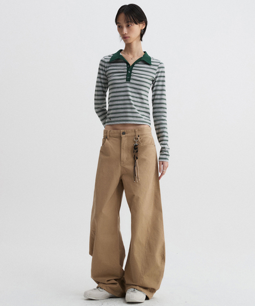 DNSR WOMEN(ディーエヌエスアールウーマン)の「ツイルカーブドチノパンツベージュ(その他パンツ・レディース・その他・MEDIUM/SMALL)」の2枚目の写真