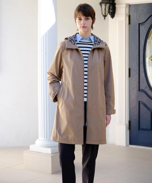 DRESSTERIOR（ドレステリア）の「【撥水素材】フーテッドツイルコート（その他アウター・レディース・ベージュ/ブラック・38/36/34）」の3枚目の写真