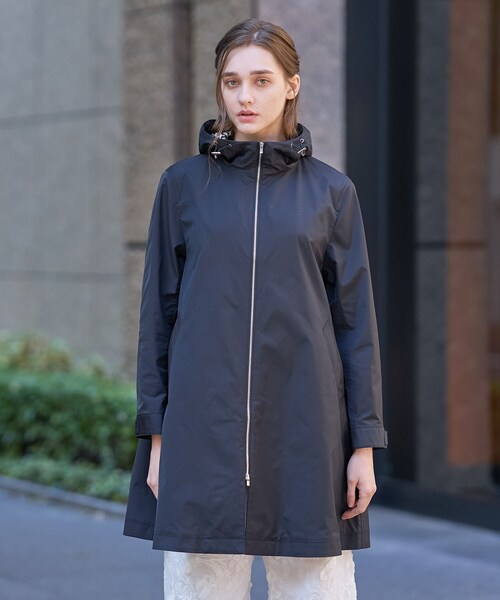 DRESSTERIOR（ドレステリア）の「【撥水素材】フーテッドツイルコート（その他アウター・レディース・ベージュ/ブラック・38/36/34）」の9枚目の写真