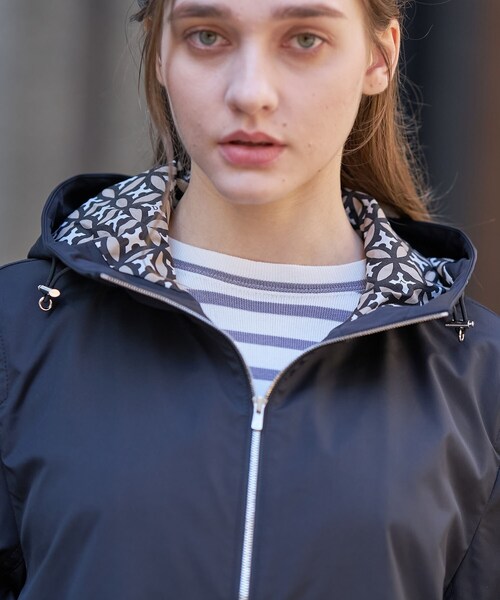 DRESSTERIOR（ドレステリア）の「【撥水素材】フーテッドツイルコート（その他アウター・レディース・ベージュ/ブラック・38/36/34）」の14枚目の写真