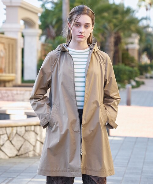 DRESSTERIOR（ドレステリア）の「【撥水素材】フーテッドツイルコート（その他アウター・レディース・ベージュ/ブラック・38/36/34）」の19枚目の写真