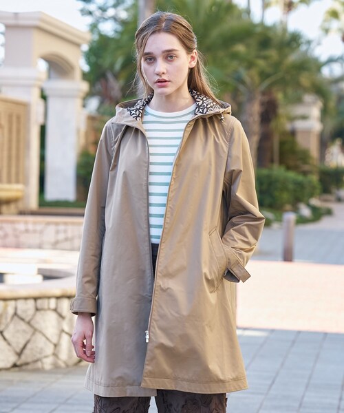 DRESSTERIOR（ドレステリア）の「【撥水素材】フーテッドツイルコート（その他アウター・レディース・ベージュ/ブラック・38/36/34）」の21枚目の写真