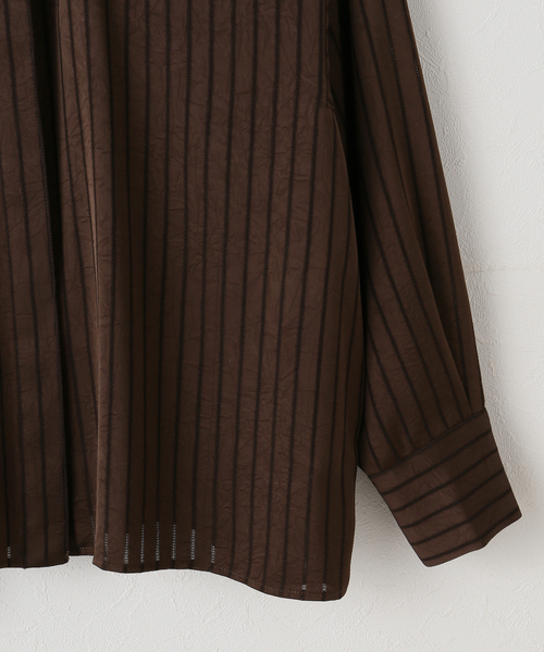 JOURNAL STANDARD(ジャーナルスタンダード)の「【ARCHIVE STANCE/アーカイブスタンス】Satin Stripe Dolman Shirt(シャツ/ブラウス・レディース・ブラウン/ブラック・FREE)」の12枚目の写真