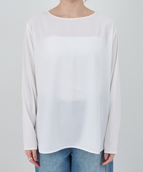 SHENERY(シーナリー)の「サイドスリットブラウス(シャツ/ブラウス・レディース・ブラック/オフホワイト・FREE)」の13枚目の写真