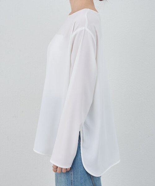 SHENERY(シーナリー)の「サイドスリットブラウス(シャツ/ブラウス・レディース・ブラック/オフホワイト・FREE)」の14枚目の写真