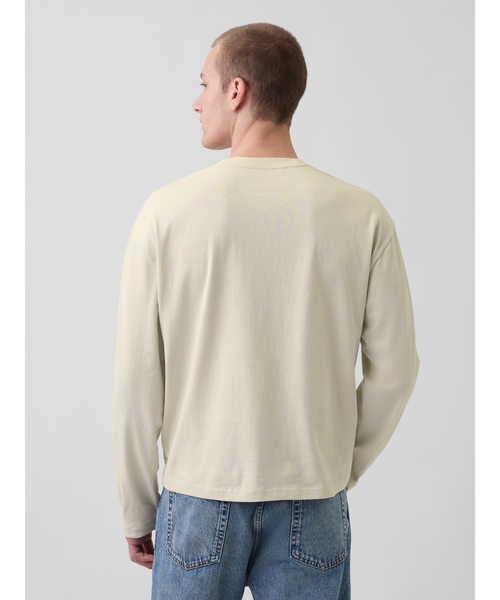 GAP(ギャップ)の「リラックスフィット GAPロゴ クロップドTシャツ(Tシャツ/カットソー・メンズ・ブラック/ブルー/クリーム/カーキ・S/XS/M/L/XL)」の17枚目の写真