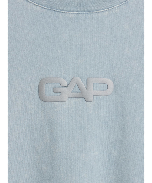 GAP(ギャップ)の「リラックスフィット GAPロゴ クロップドTシャツ(Tシャツ/カットソー・メンズ・ブラック/ブルー/クリーム/カーキ・S/XS/M/L/XL)」の20枚目の写真
