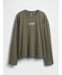GAP（ギャップ）の「リラックスフィット GAPロゴ クロップドTシャツ（Tシャツ/カットソー）」