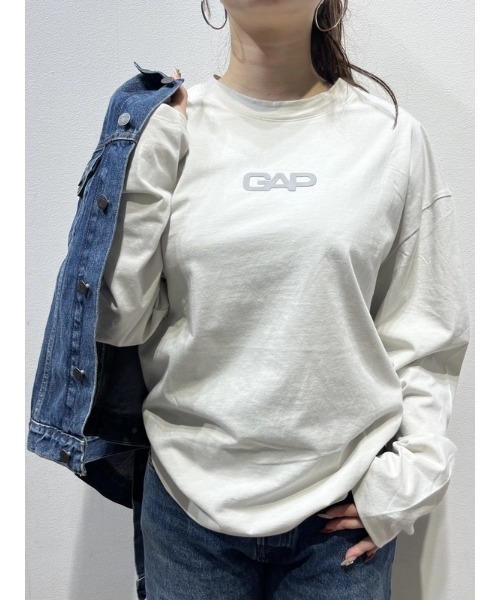 GAP(ギャップ)の「リラックスフィット GAPロゴ クロップドTシャツ(Tシャツ/カットソー・メンズ・ブラック/ブルー/クリーム/カーキ・S/XS/M/L/XL)」の9枚目の写真