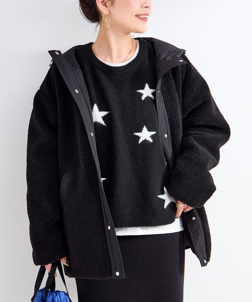 リバーシブルボアコート（ブルゾン）｜B.C STOCK（ベーセーストック