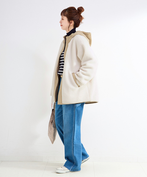 リバーシブルボアコート（ブルゾン）｜B.C STOCK（ベーセーストック