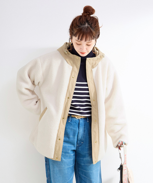 リバーシブルボアコート（ブルゾン）｜B.C STOCK（ベーセーストック