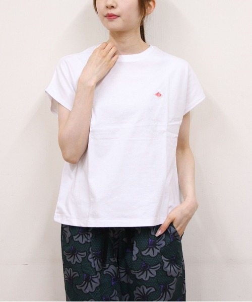 DANTON（ダントン）の「DANTON/ダントン　ドルマンショートスリーブTEE　DOLMAN SHORT SLEEVE TEE　DT-C0403 CJJ（Tシャツ/カットソー・レディース・ネイビー/オレンジ/チャコールグレー/ホワイト・M）」の2枚目の写真