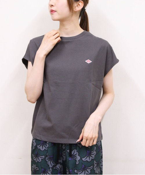 DANTON（ダントン）の「DANTON/ダントン　ドルマンショートスリーブTEE　DOLMAN SHORT SLEEVE TEE　DT-C0403 CJJ（Tシャツ/カットソー・レディース・ネイビー/オレンジ/チャコールグレー/ホワイト・M）」の3枚目の写真