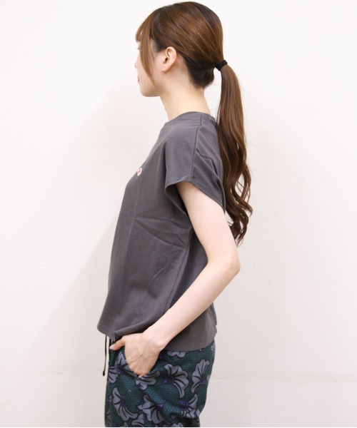 DANTON（ダントン）の「DANTON/ダントン　ドルマンショートスリーブTEE　DOLMAN SHORT SLEEVE TEE　DT-C0403 CJJ（Tシャツ/カットソー・レディース・ネイビー/オレンジ/チャコールグレー/ホワイト・M）」の11枚目の写真
