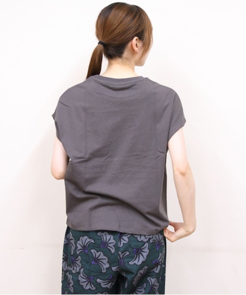 DANTON（ダントン）の「DANTON/ダントン　ドルマンショートスリーブTEE　DOLMAN SHORT SLEEVE TEE　DT-C0403 CJJ（Tシャツ/カットソー・レディース・ネイビー/オレンジ/チャコールグレー/ホワイト・M）」の12枚目の写真
