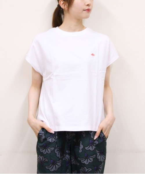 DANTON（ダントン）の「DANTON/ダントン　ドルマンショートスリーブTEE　DOLMAN SHORT SLEEVE TEE　DT-C0403 CJJ（Tシャツ/カットソー・レディース・ネイビー/オレンジ/チャコールグレー/ホワイト・M）」の6枚目の写真