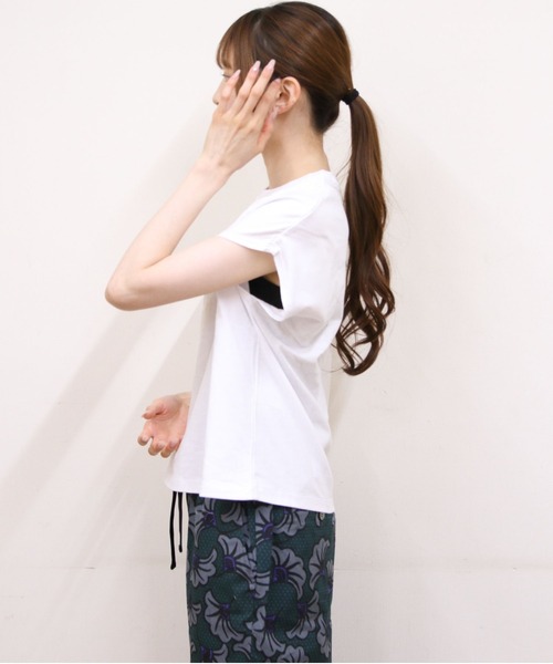 DANTON（ダントン）の「DANTON/ダントン　ドルマンショートスリーブTEE　DOLMAN SHORT SLEEVE TEE　DT-C0403 CJJ（Tシャツ/カットソー・レディース・ネイビー/オレンジ/チャコールグレー/ホワイト・M）」の7枚目の写真