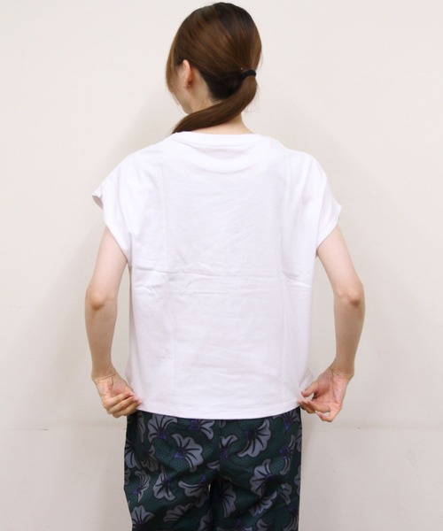 DANTON（ダントン）の「DANTON/ダントン　ドルマンショートスリーブTEE　DOLMAN SHORT SLEEVE TEE　DT-C0403 CJJ（Tシャツ/カットソー・レディース・ネイビー/オレンジ/チャコールグレー/ホワイト・M）」の8枚目の写真