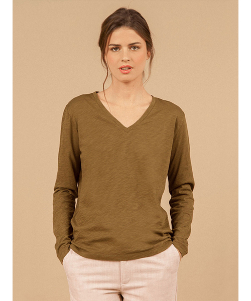 BENSIMON（ベンシモン）の「[PARIS COLLECTION] TEE SHIRT AOUT - KHAKI（Tシャツ/カットソー・レディース・その他・M/L）」の5枚目の写真