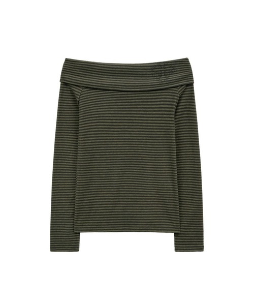 Midnight Move（ミッドナイトムーブ）の「Midnight Move／STオフショルダーロングスリーブ（Tシャツ/カットソー・レディース・グレー/カーキ・FREE）」の19枚目の写真