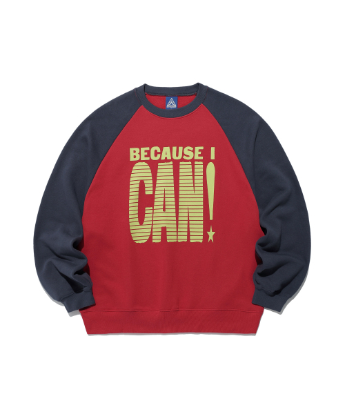 ISTKUNST(イストクンスト)の「CAN RAGLAN SWEATSHIRTS_RED(IK2EFMM448A)(スウェット・レディース・レッド・S/M/L)」の2枚目の写真