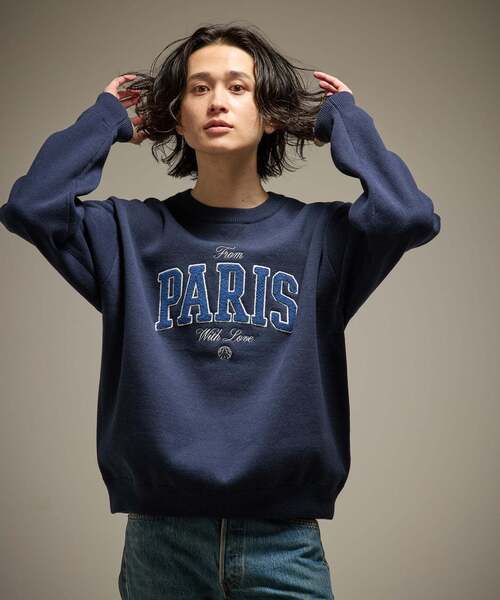 PARIS SAINT-GERMAIN（パリサンジェルマン）の「【Paris Saint-Germain 】JP ChenilleSweat From Paris With Love（ニット/セーター・メンズ・ネイビー/グレー・X-LARGE/LARGE/MEDIUM）」の17枚目の写真