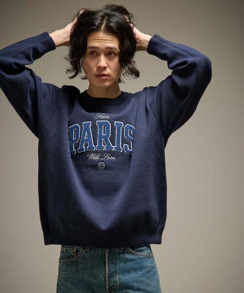 PARIS SAINT-GERMAIN（パリサンジェルマン）の「【Paris Saint-Germain 】JP ChenilleSweat From Paris With Love（ニット/セーター・メンズ・ネイビー/グレー・X-LARGE/LARGE/MEDIUM）」の18枚目の写真