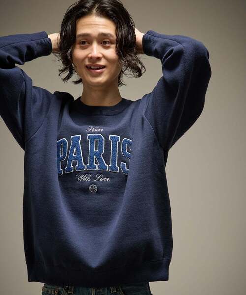 PARIS SAINT-GERMAIN（パリサンジェルマン）の「【Paris Saint-Germain 】JP ChenilleSweat From Paris With Love（ニット/セーター・メンズ・ネイビー/グレー・X-LARGE/LARGE/MEDIUM）」の19枚目の写真