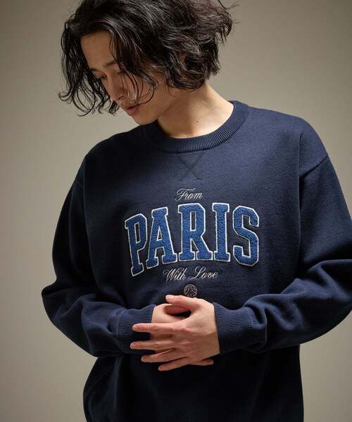 PARIS SAINT-GERMAIN（パリサンジェルマン）の「【Paris Saint-Germain 】JP ChenilleSweat From Paris With Love（ニット/セーター・メンズ・ネイビー/グレー・X-LARGE/LARGE/MEDIUM）」の20枚目の写真