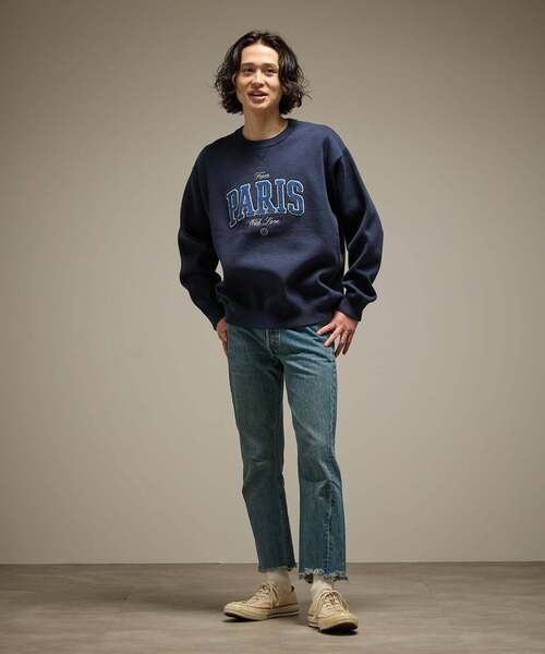 PARIS SAINT-GERMAIN(パリサンジェルマン)の「【Paris Saint-Germain 】JP ChenilleSweat From Paris With Love(ニット/セーター・メンズ・ネイビー/グレー・X-LARGE/LARGE/MEDIUM)」の5枚目の写真
