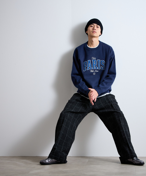 PARIS SAINT-GERMAIN(パリサンジェルマン)の「【Paris Saint-Germain 】JP ChenilleSweat From Paris With Love(ニット/セーター・メンズ・ネイビー/グレー・X-LARGE/LARGE/MEDIUM)」の3枚目の写真