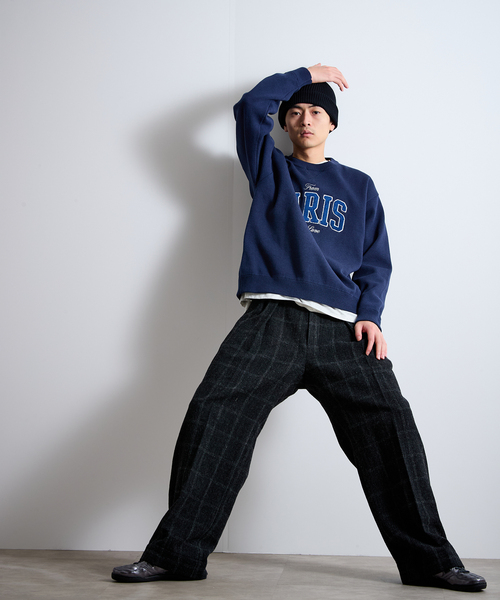 PARIS SAINT-GERMAIN(パリサンジェルマン)の「【Paris Saint-Germain 】JP ChenilleSweat From Paris With Love(ニット/セーター・メンズ・ネイビー/グレー・X-LARGE/LARGE/MEDIUM)」の5枚目の写真