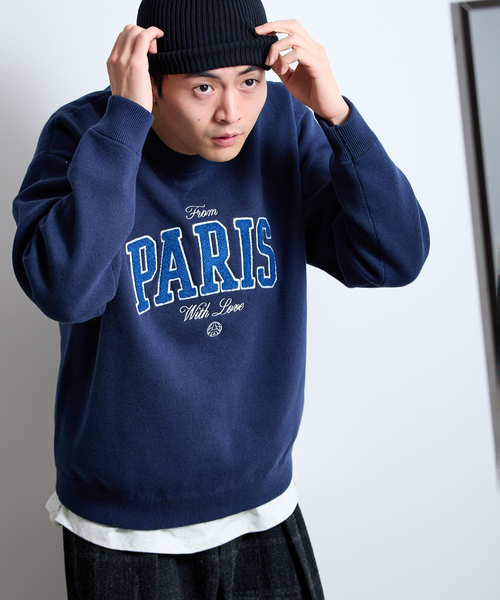 PARIS SAINT-GERMAIN(パリサンジェルマン)の「【Paris Saint-Germain 】JP ChenilleSweat From Paris With Love(ニット/セーター・メンズ・ネイビー/グレー・X-LARGE/LARGE/MEDIUM)」の9枚目の写真