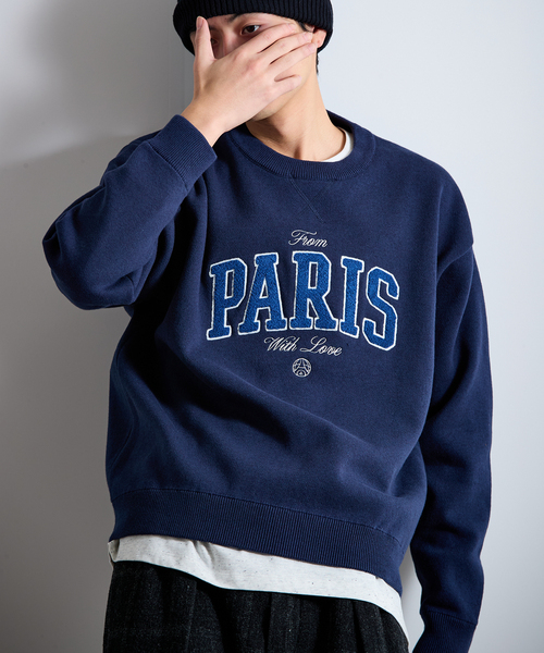 PARIS SAINT-GERMAIN(パリサンジェルマン)の「【Paris Saint-Germain 】JP ChenilleSweat From Paris With Love(ニット/セーター・メンズ・ネイビー/グレー・X-LARGE/LARGE/MEDIUM)」の11枚目の写真