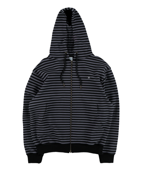 THECOLDESTMOMENT(ザコールデストモーメント)の「TCM stripe hooded zip-up (charcoal/black)(パーカー・レディース・その他・L/M/S)」の15枚目の写真