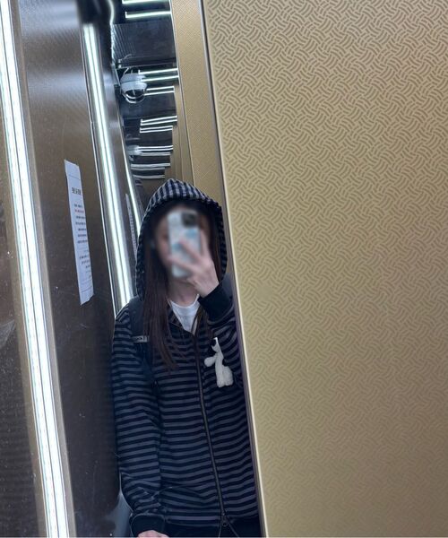 THECOLDESTMOMENT(ザコールデストモーメント)の「TCM stripe hooded zip-up (charcoal/black)(パーカー・レディース・その他・L/M/S)」の12枚目の写真