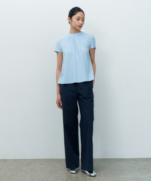MAKE A TOAST（メイクアトースト）の「リネンライクローライズワイドパンツネイビーMBESPA004NV（その他パンツ）」