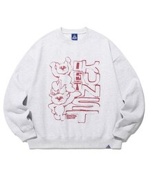 ISTKUNST | CIRCUS BEAR SWEATSHIRTS_LIGHT GREY(IK2DFMM454A)(スウェット)