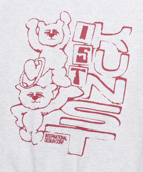 ISTKUNST(イストクンスト)の「CIRCUS BEAR SWEATSHIRTS_LIGHT GREY(IK2DFMM454A)(スウェット・レディース・その他・L/M/S)」の4枚目の写真